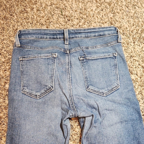 Women's Blue Distressed Jeans - Picture 5 of 5